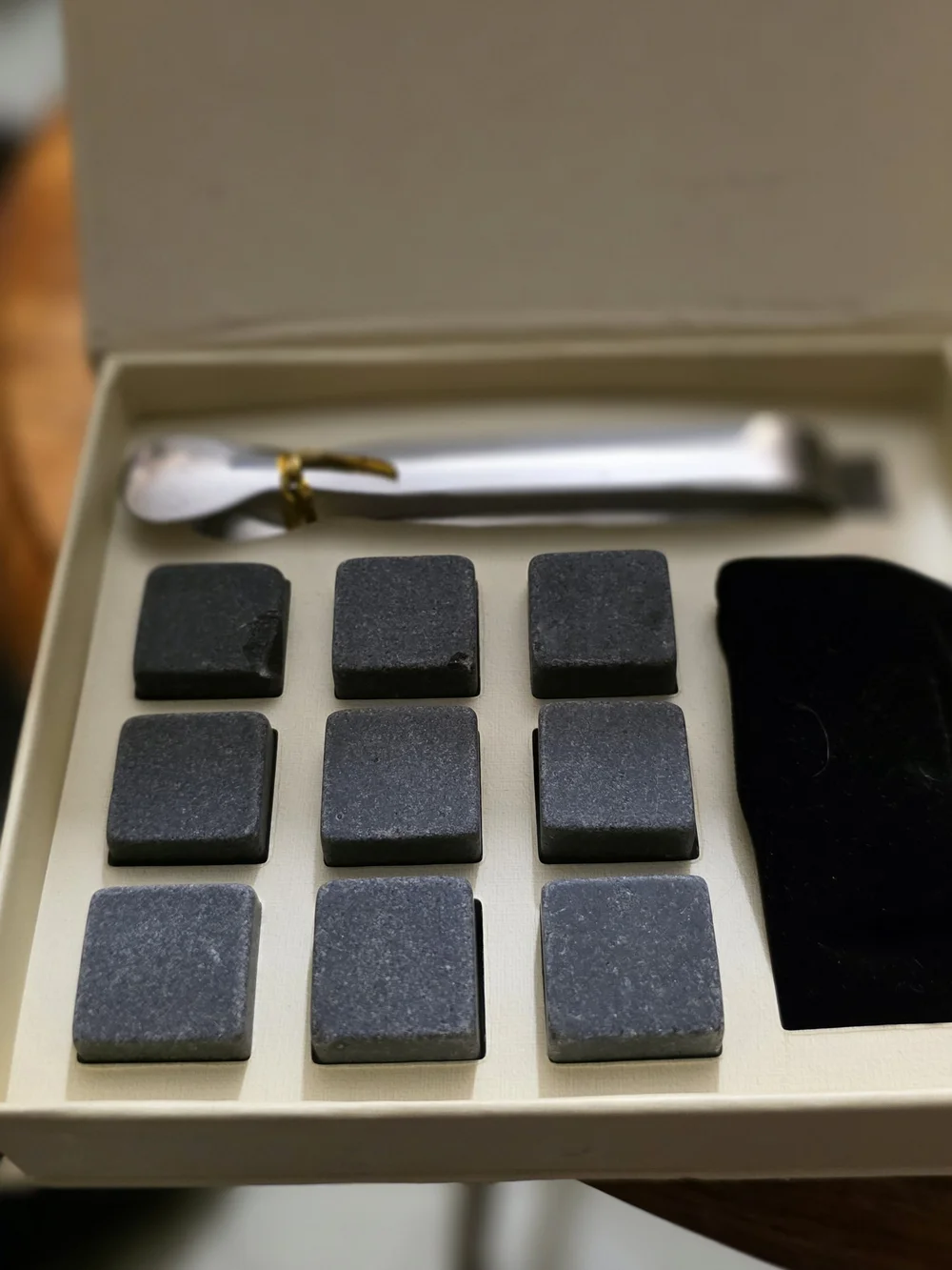 Chill Rocks Set of 9 Whiskey Stones - Soapstone (Cream)